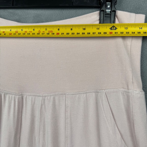 Aerie Women's Lounge Pants Joggers Pink Ribbed Waistband Pockets Size M - Picture 2 of 5